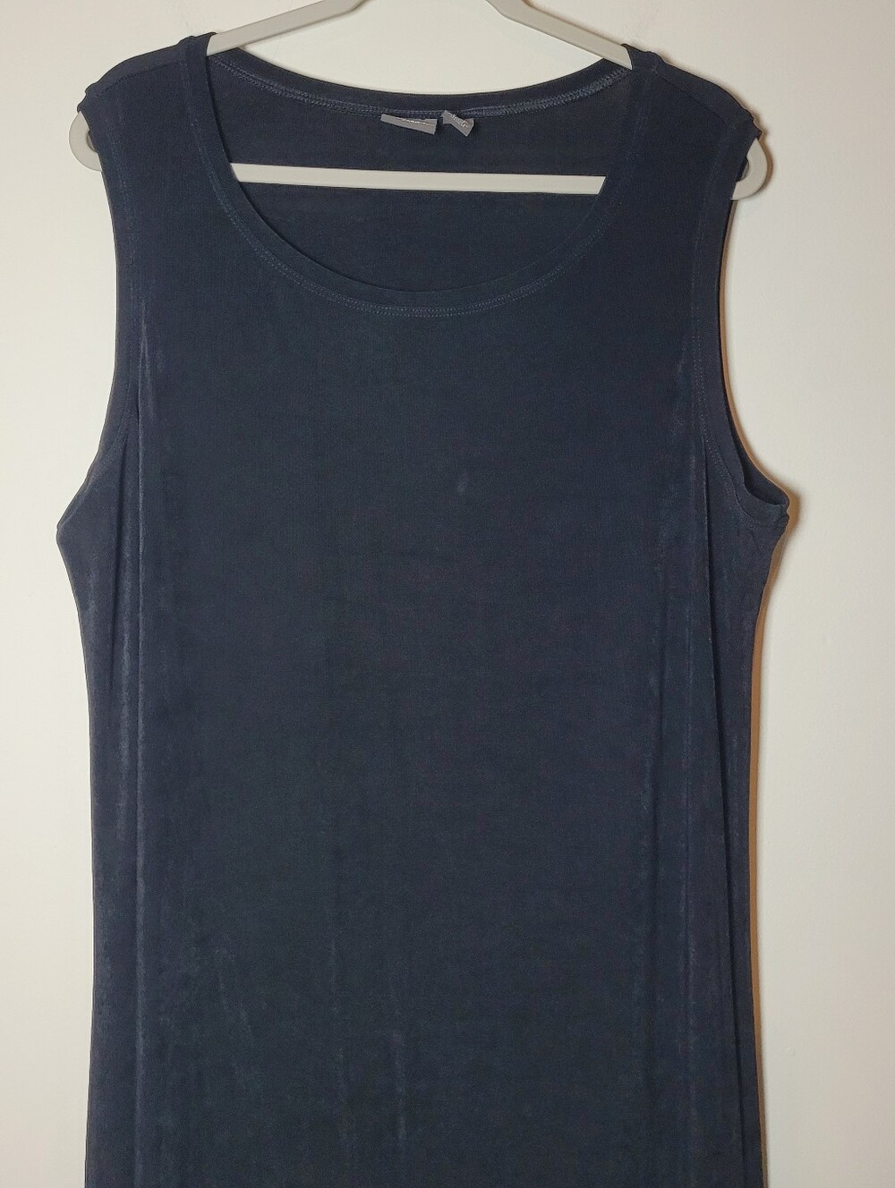 Chicos Travelers Slinky Maxi Dress Sleeveless Size 4 Black